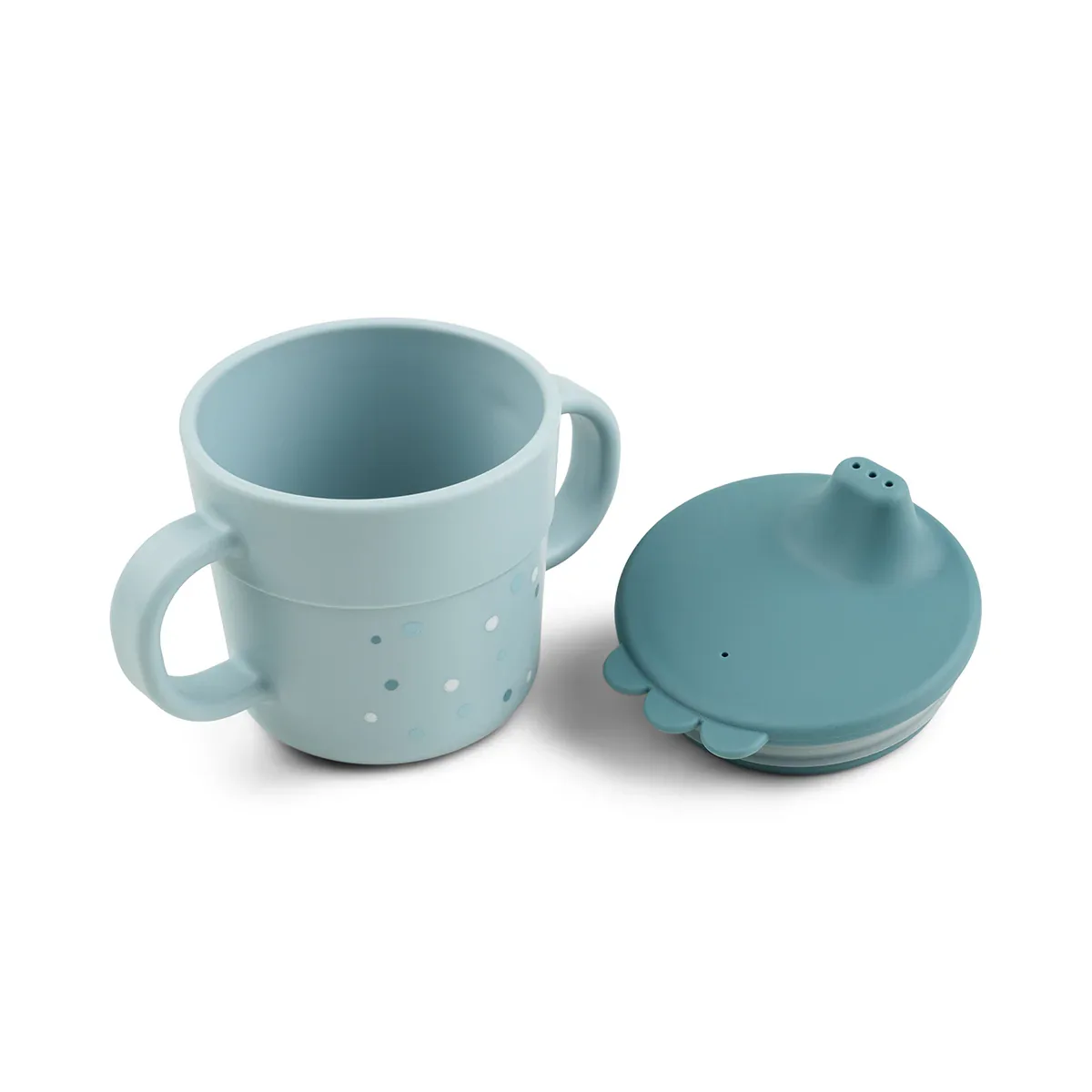 Done by Deer® Foodie Spout Cup Happy Dots Blue - Image 2