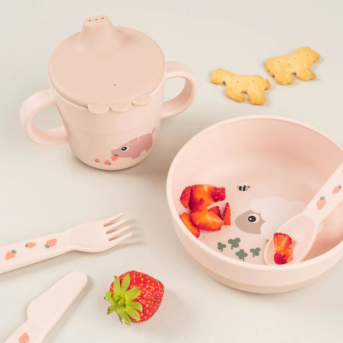 Done by Deer® Foodie Spout Cup Tiny Farm Powder - Image 4