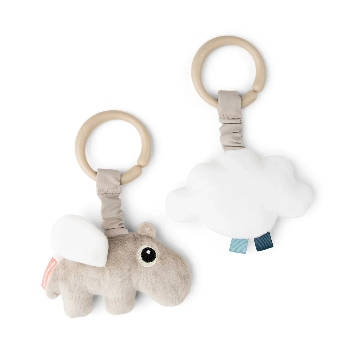 Done by Deer® Hanging activity toy 2 pcs Happy Clouds Sand - Image 2