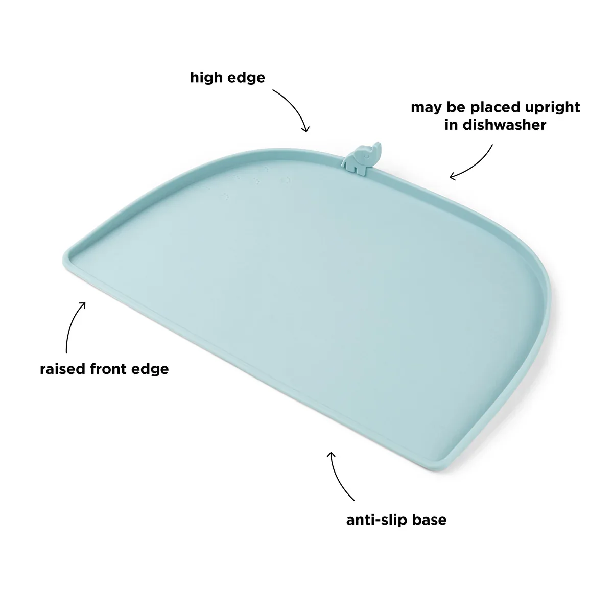 Done by Deer® High edge silicone placemat Elphee Blue - Image 2