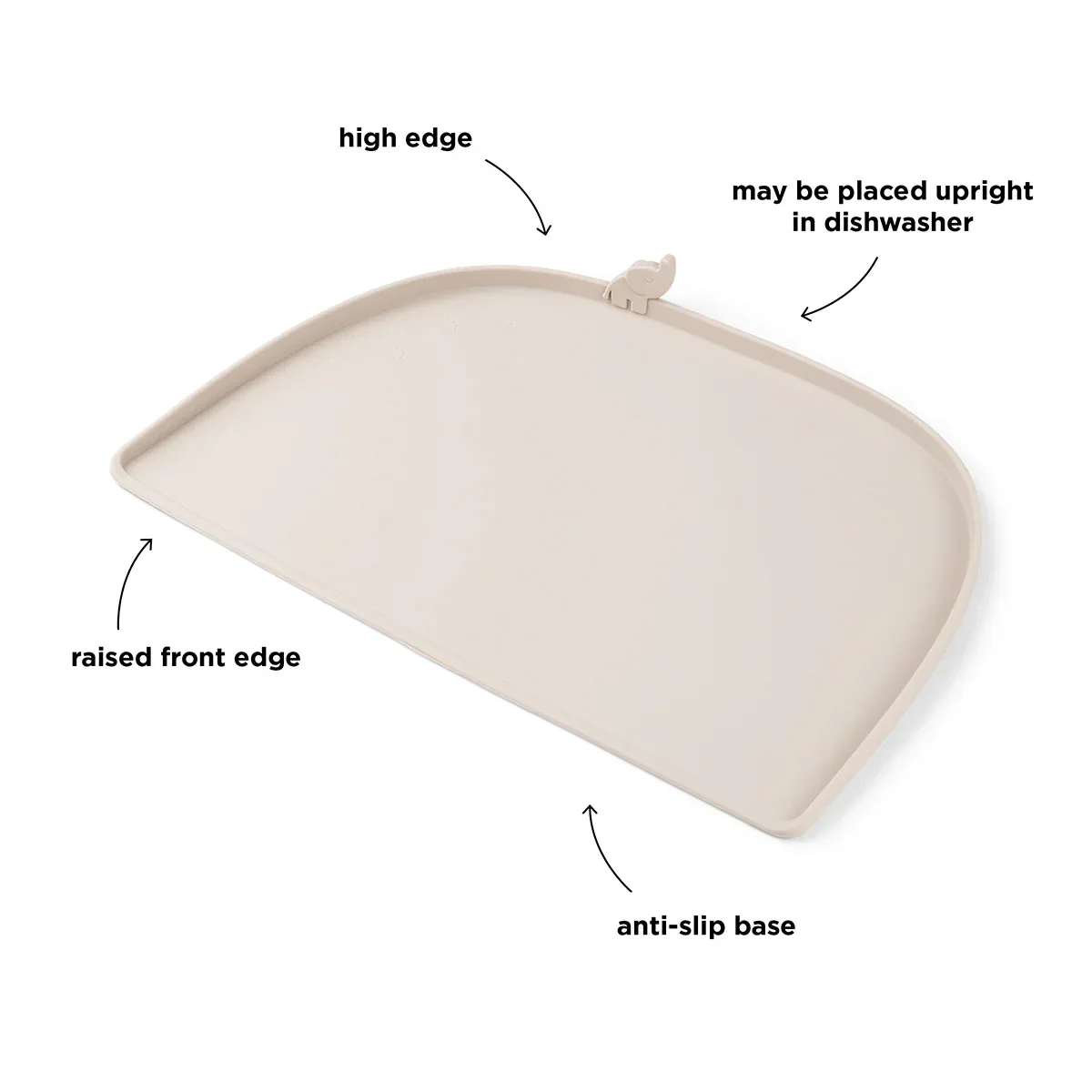Done by Deer® High edge silicone placemat Elphee Sand - Image 2