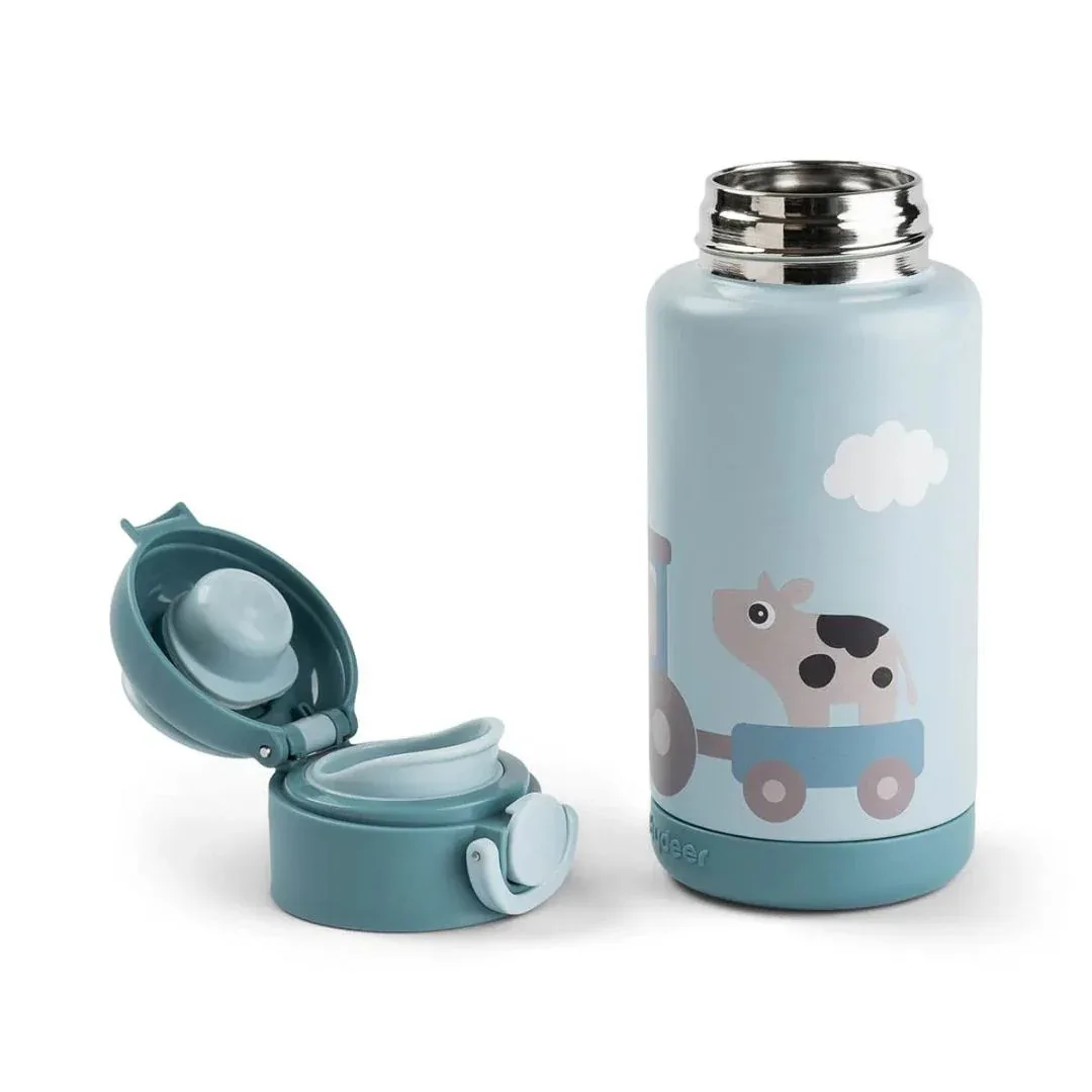 Done by Deer® Insulated bottle 340ml Tiny farm Blue - Image 3