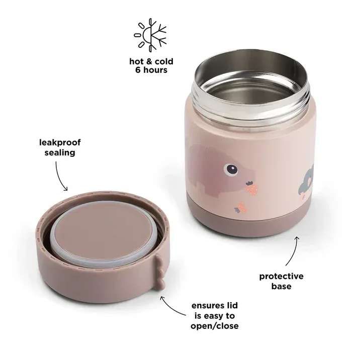 Done by Deer® Insulated food jar 300ml Tiny farm Powder - Image 2