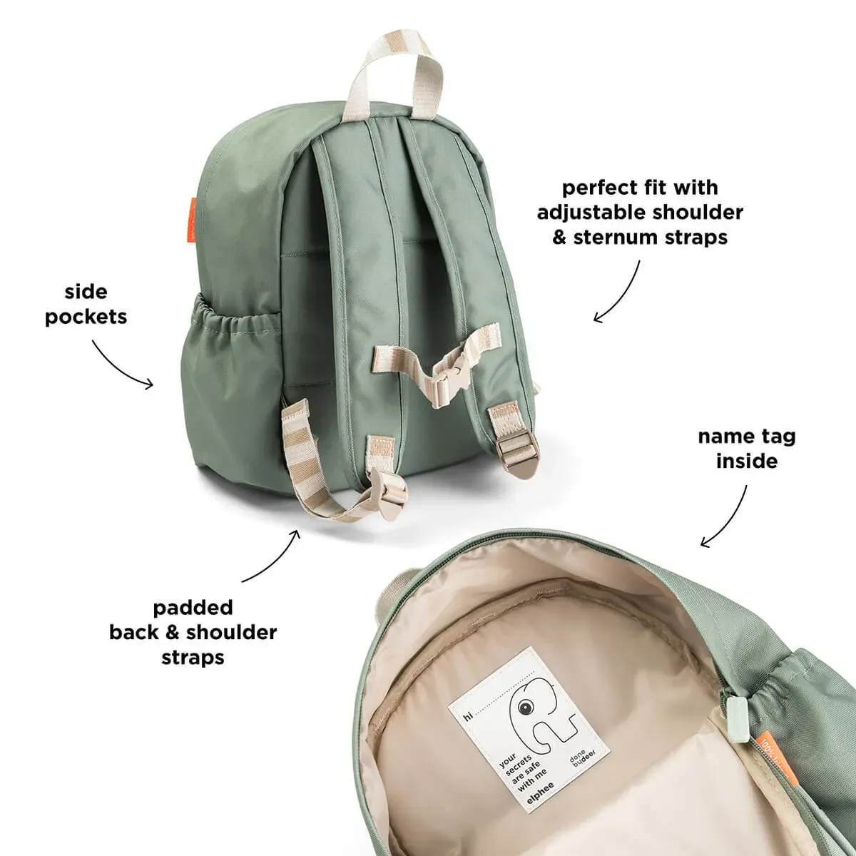 Done by Deer® Kids Backpack Playground Green 7.5L  - Image 3