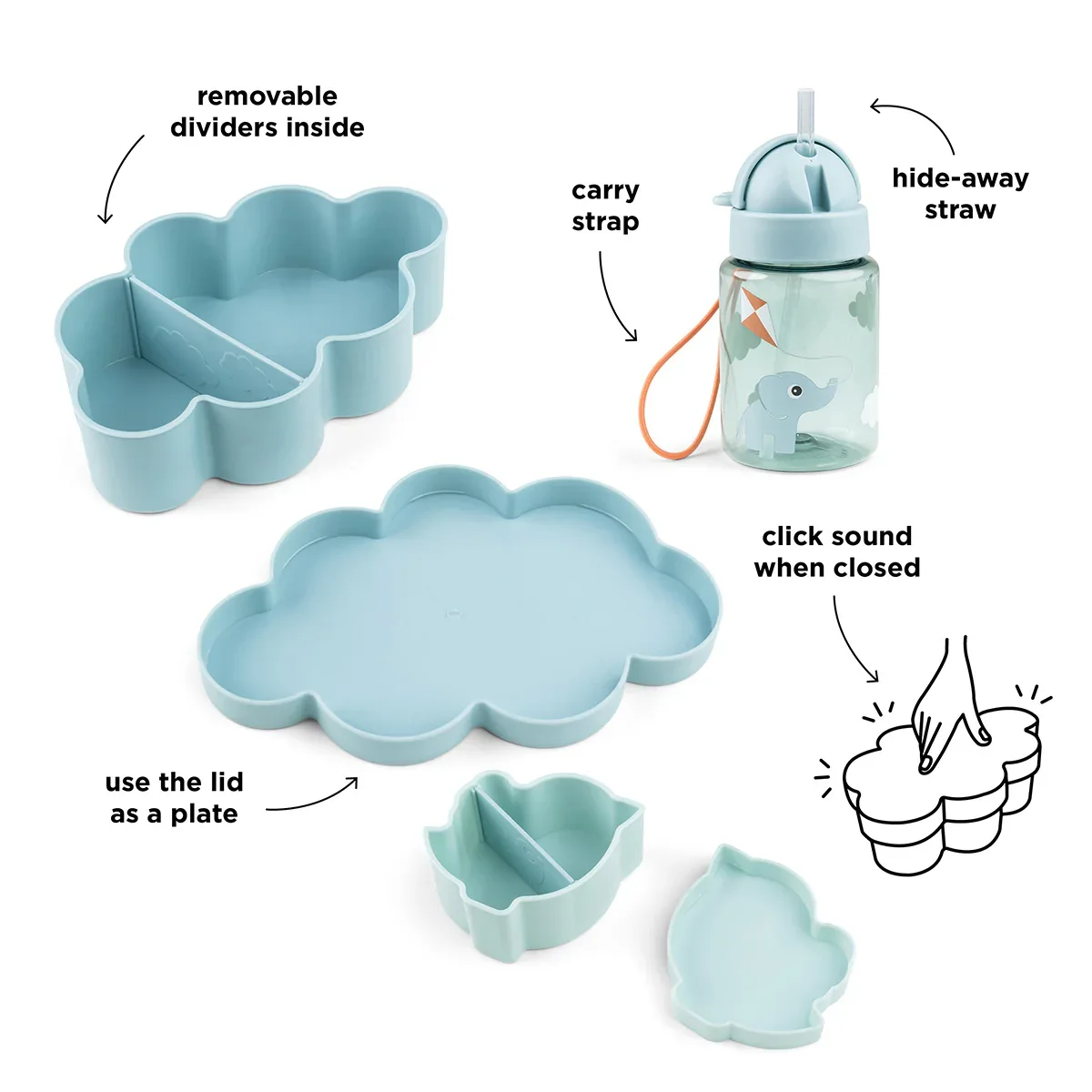Done by Deer® Lunch & Snack Set Playground Blue - Image 3
