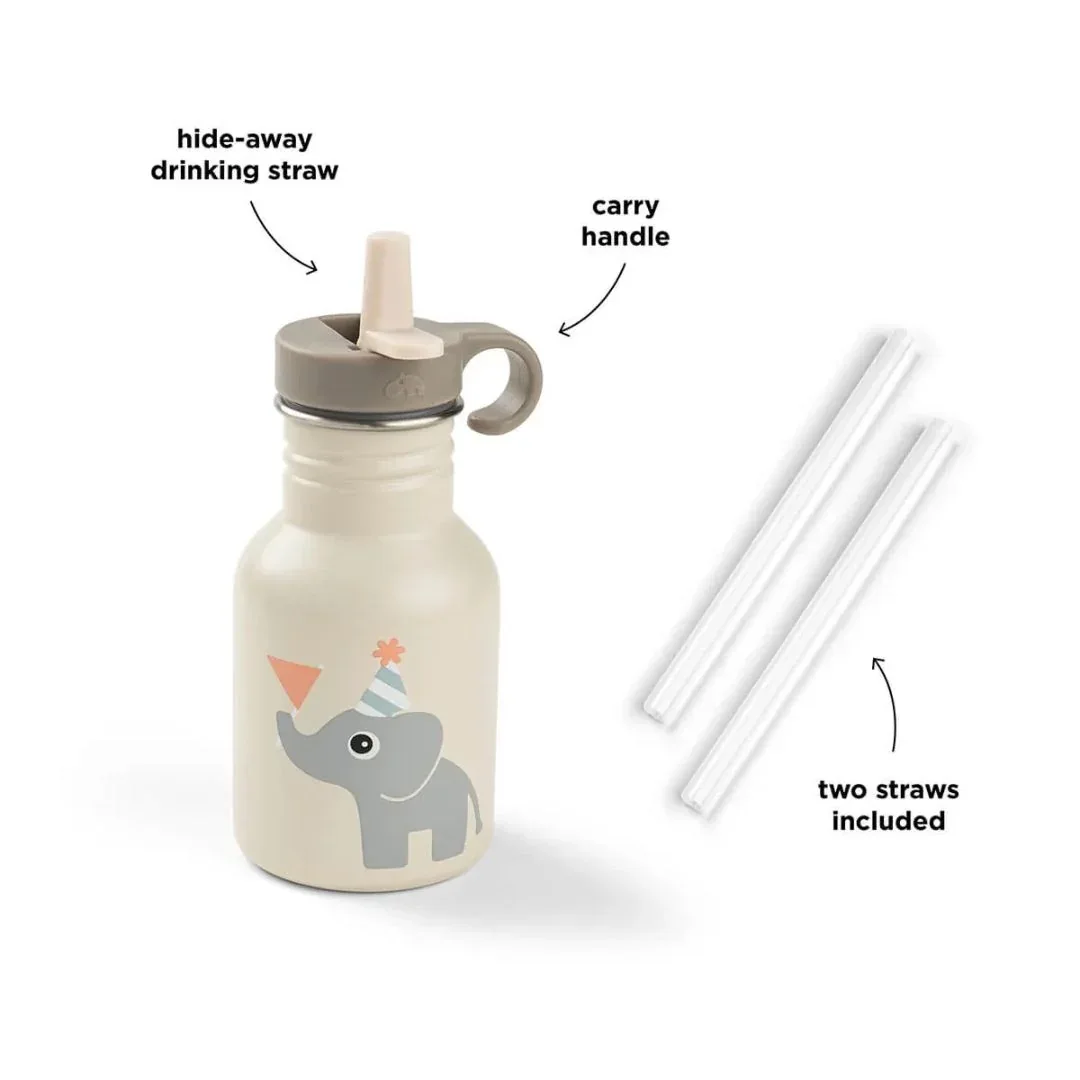 Done by Deer® Metal Straw Bottle Celebration Sand 350 ml - Image 2
