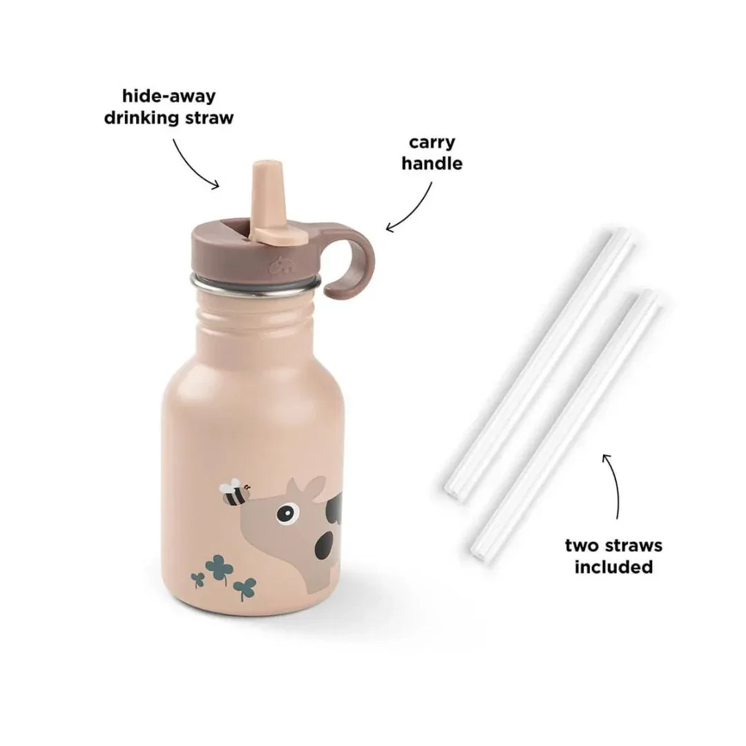 Done by Deer® Metal Straw Bottle Tiny Farm Powder 350 ml - Image 2
