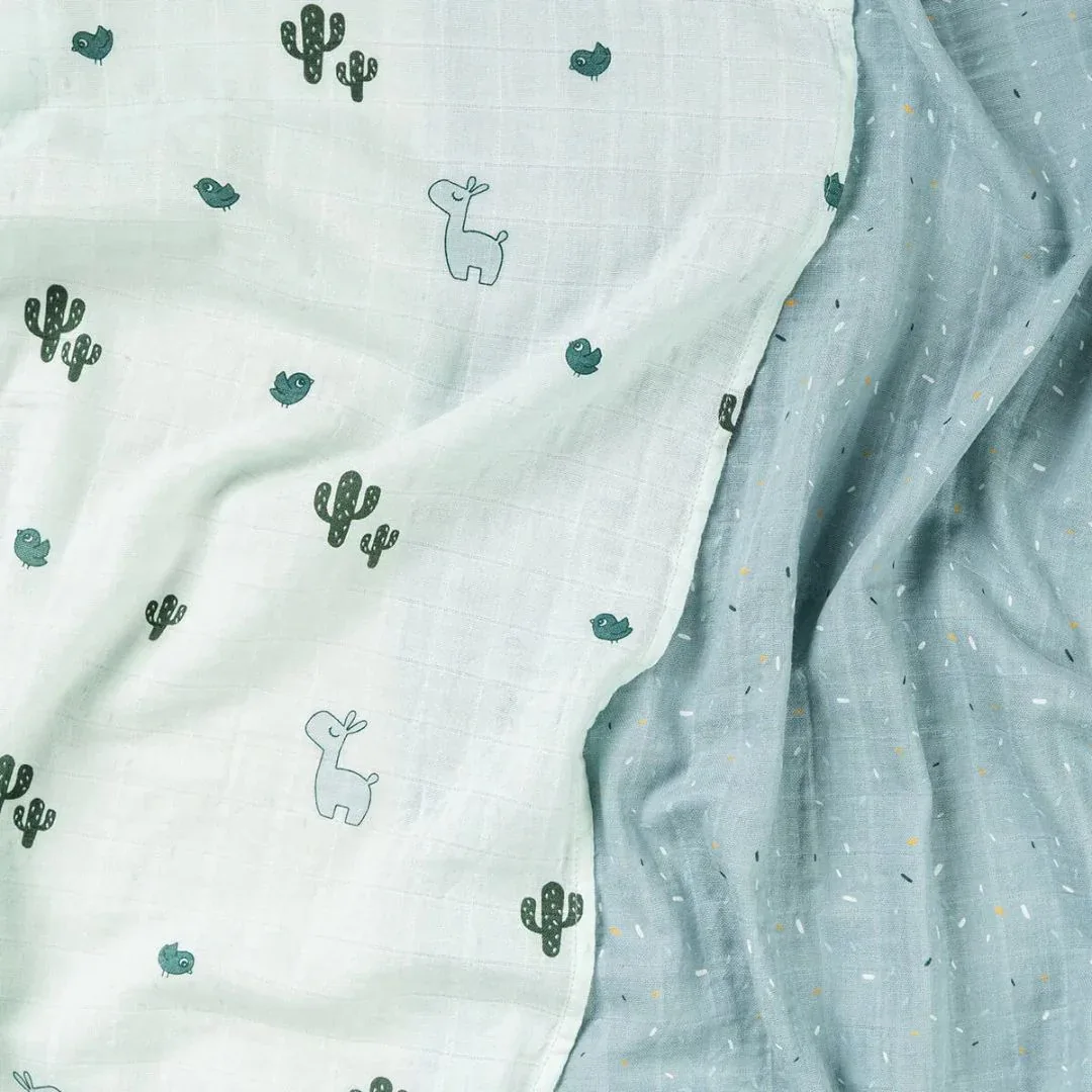 Done by Deer® Muslin Cloth Set Lalee Blue 65x65 - Image 3