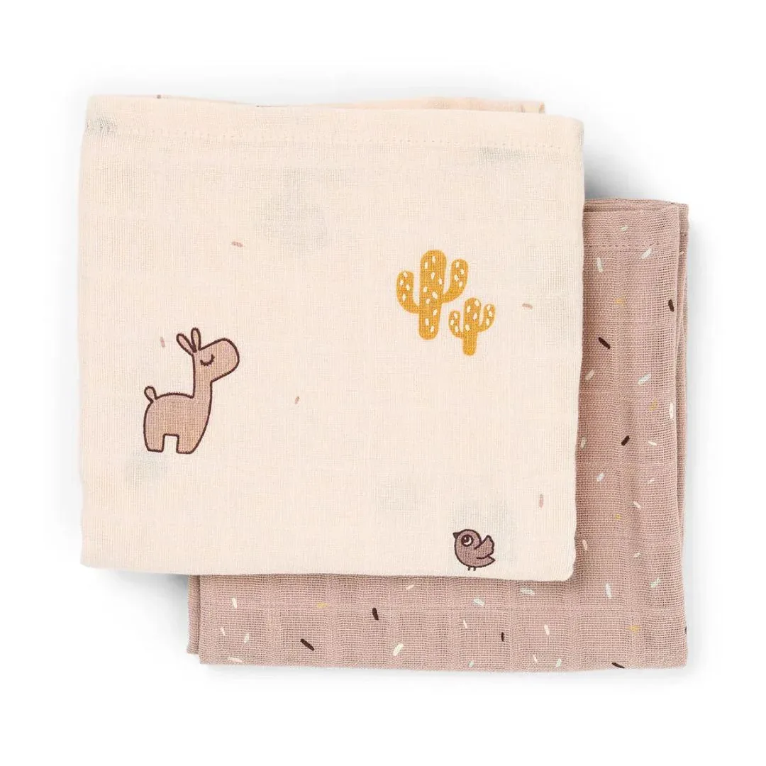 Done by Deer® Muslin Cloth Set Lalee Powder 65x65 - Image 2