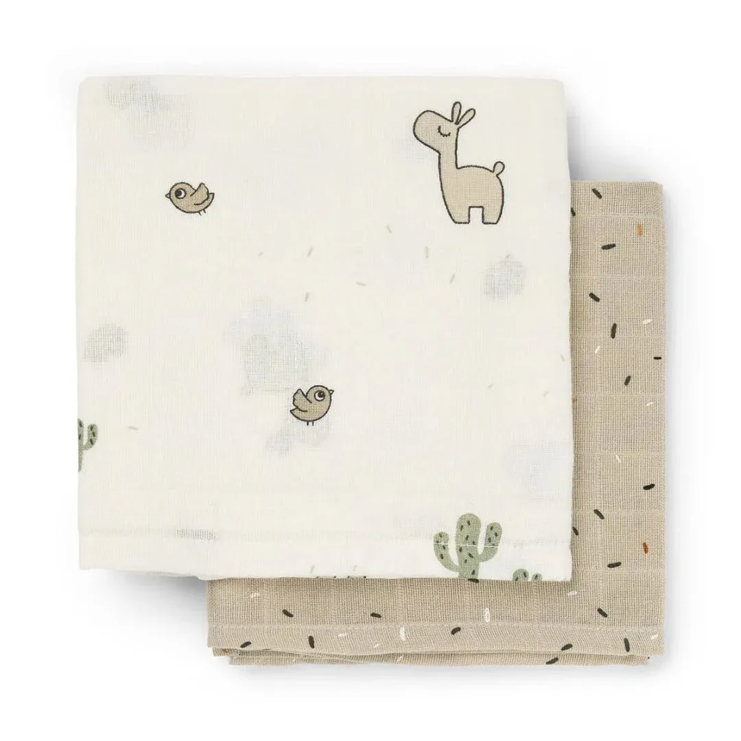 Done by Deer® Muslin Cloth Set Lalee Sand 65x65 - Image 2