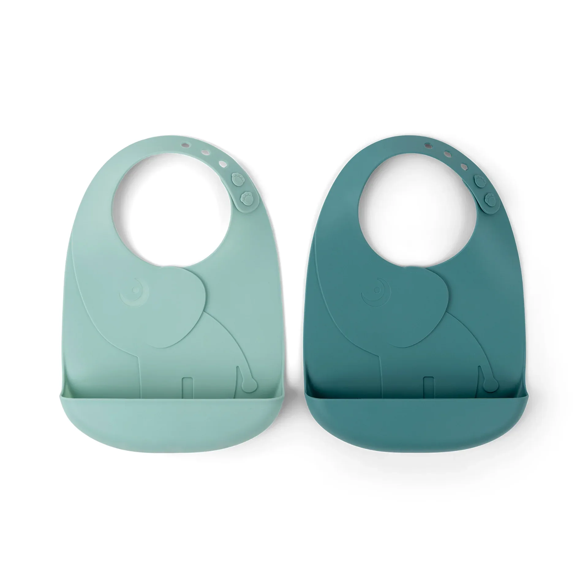 Done by Deer® Peekaboo Bib 2-pack Elphee Blue