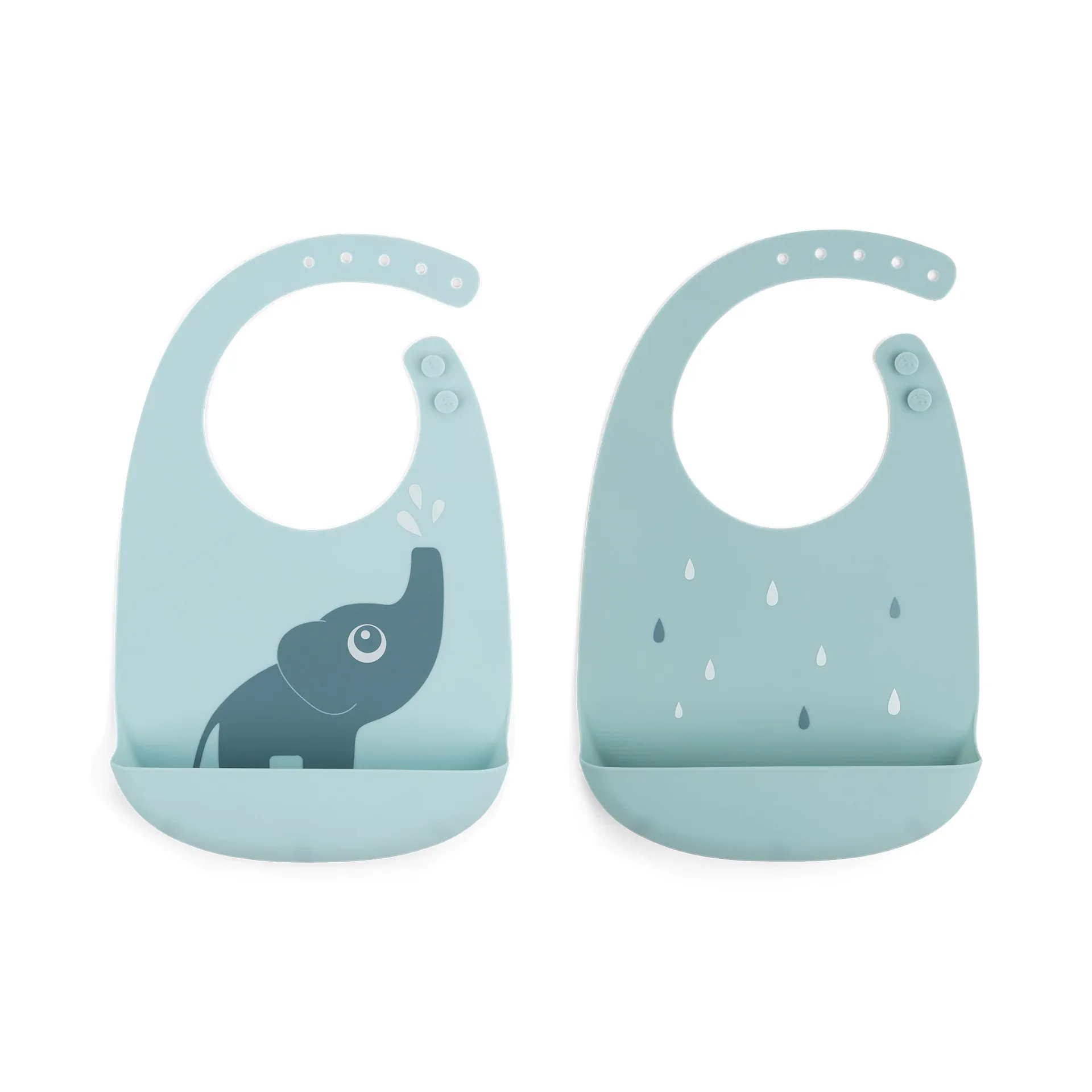 Done by Deer® Peekaboo Bib 2-pack Elphee Blue