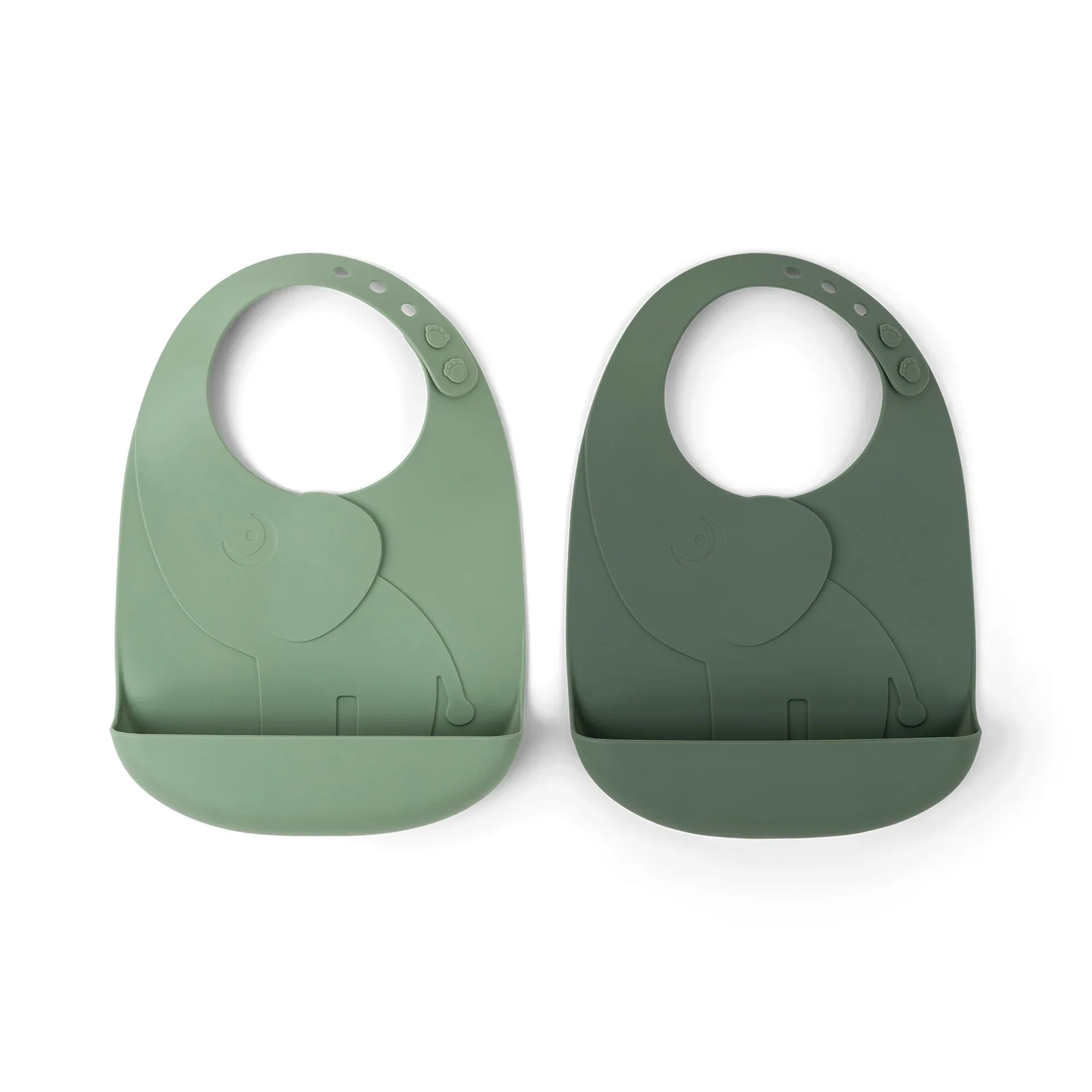 Done by Deer® Peekaboo Bib 2-pack Elphee Green