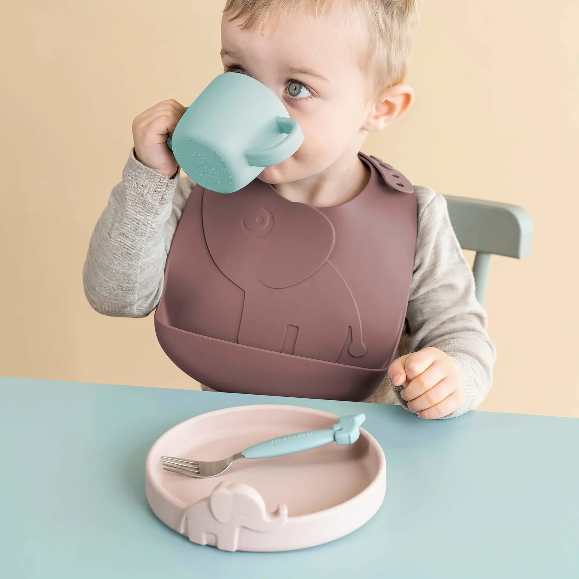 Done by Deer® Peekaboo Bib 2-pack Elphee Powder - Image 2