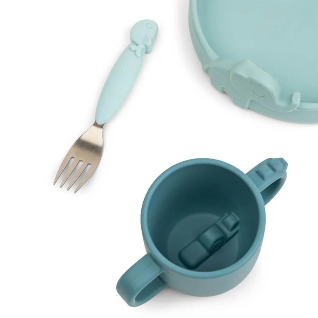 Done by Deer® Feeding Set Peekaboo Blue  - Image 3