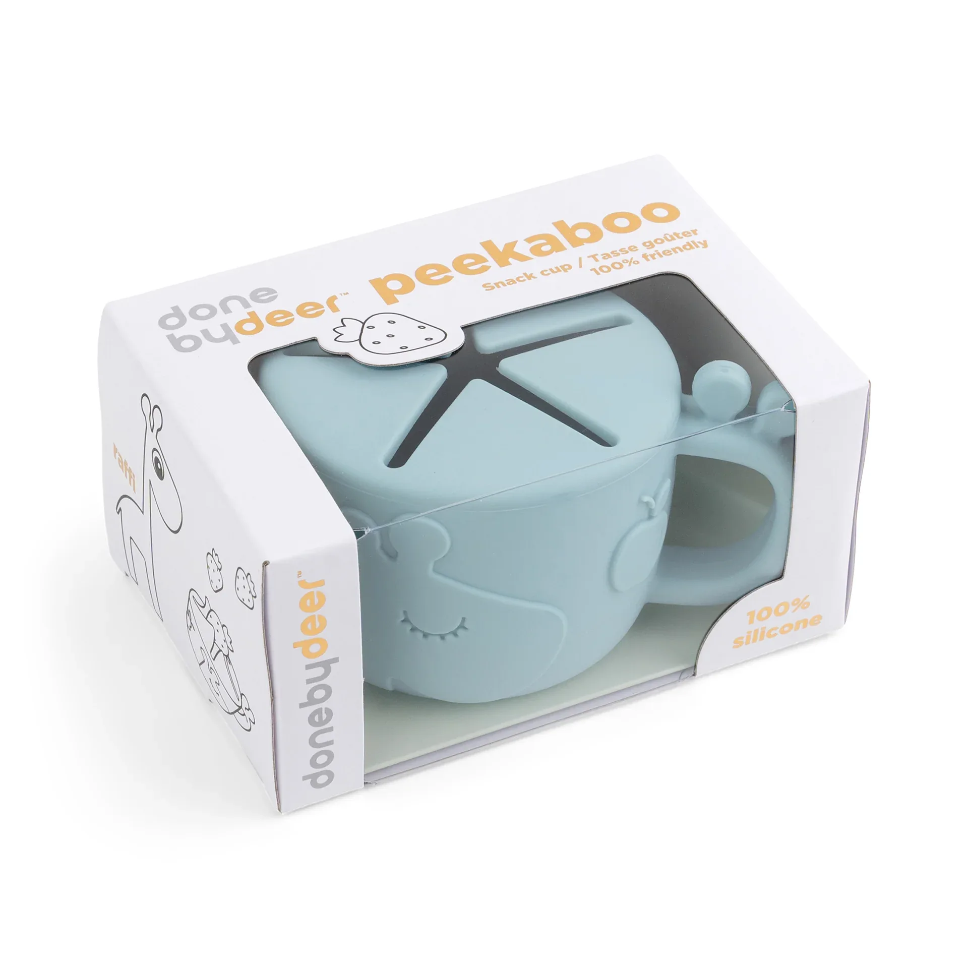 Done by Deer® Peekaboo snack cup Raffi Blue - Image 4