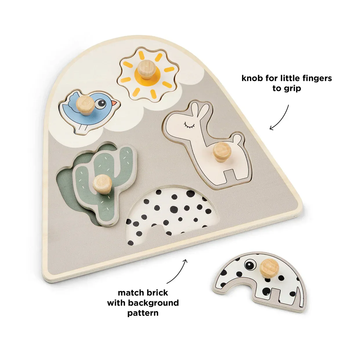 Done by Deer® Peg puzzle Lalee Sand - Image 2