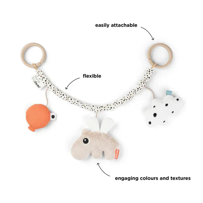Done by Deer® Pram toy Happy clouds Sand - Image 2