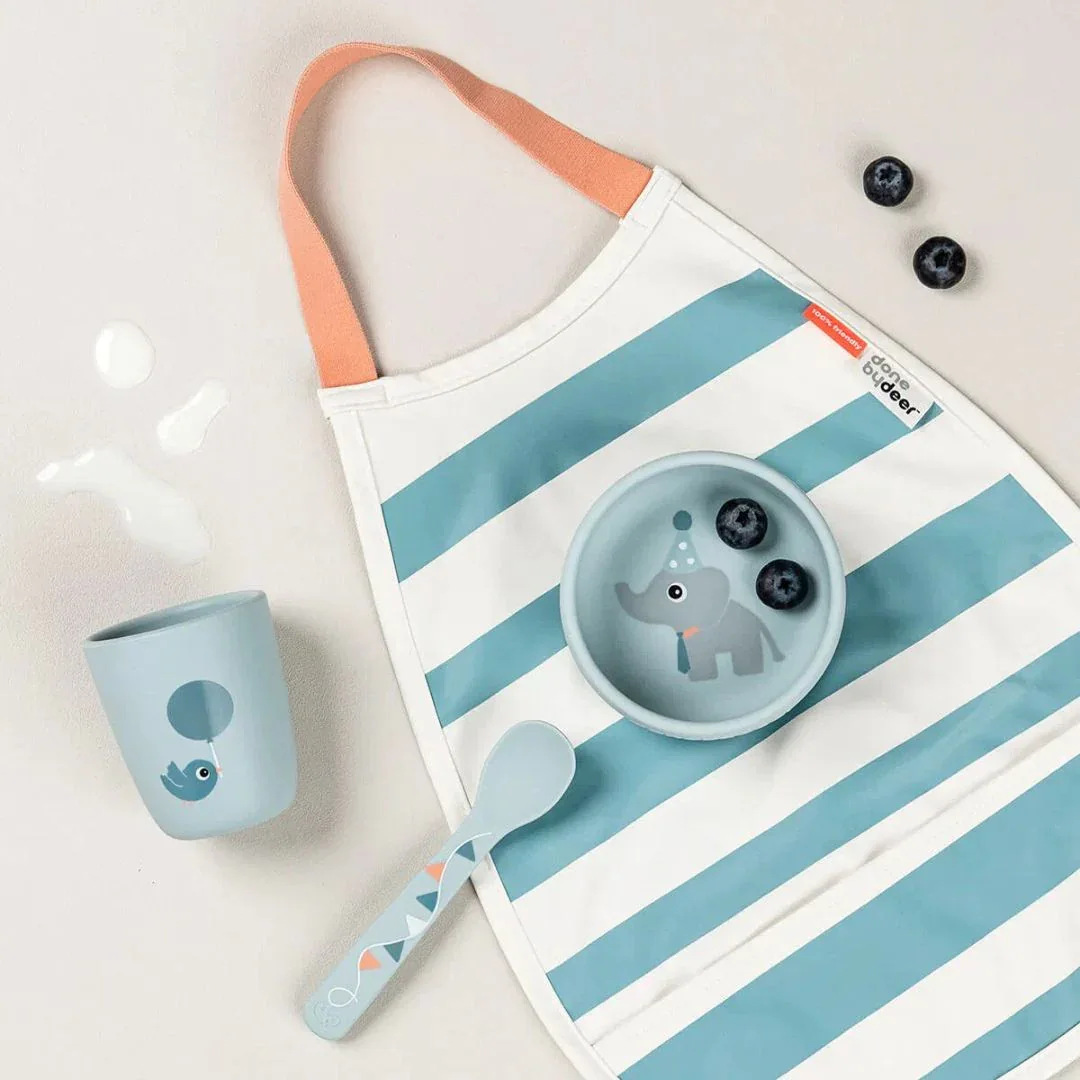 Done by Deer® Prvi jedilni set Stick&Stay Celebration Blue - Image 4