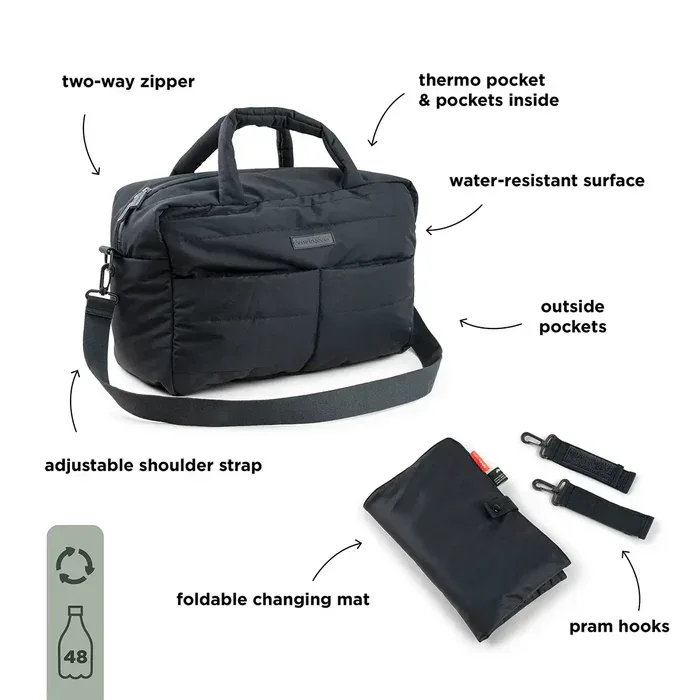 Done by Deer® Quilted changing bag Black - Image 2