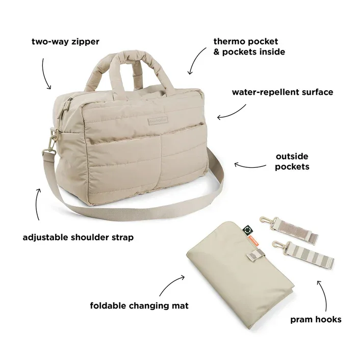 Done by Deer® Quilted changing bag Sand - Image 2