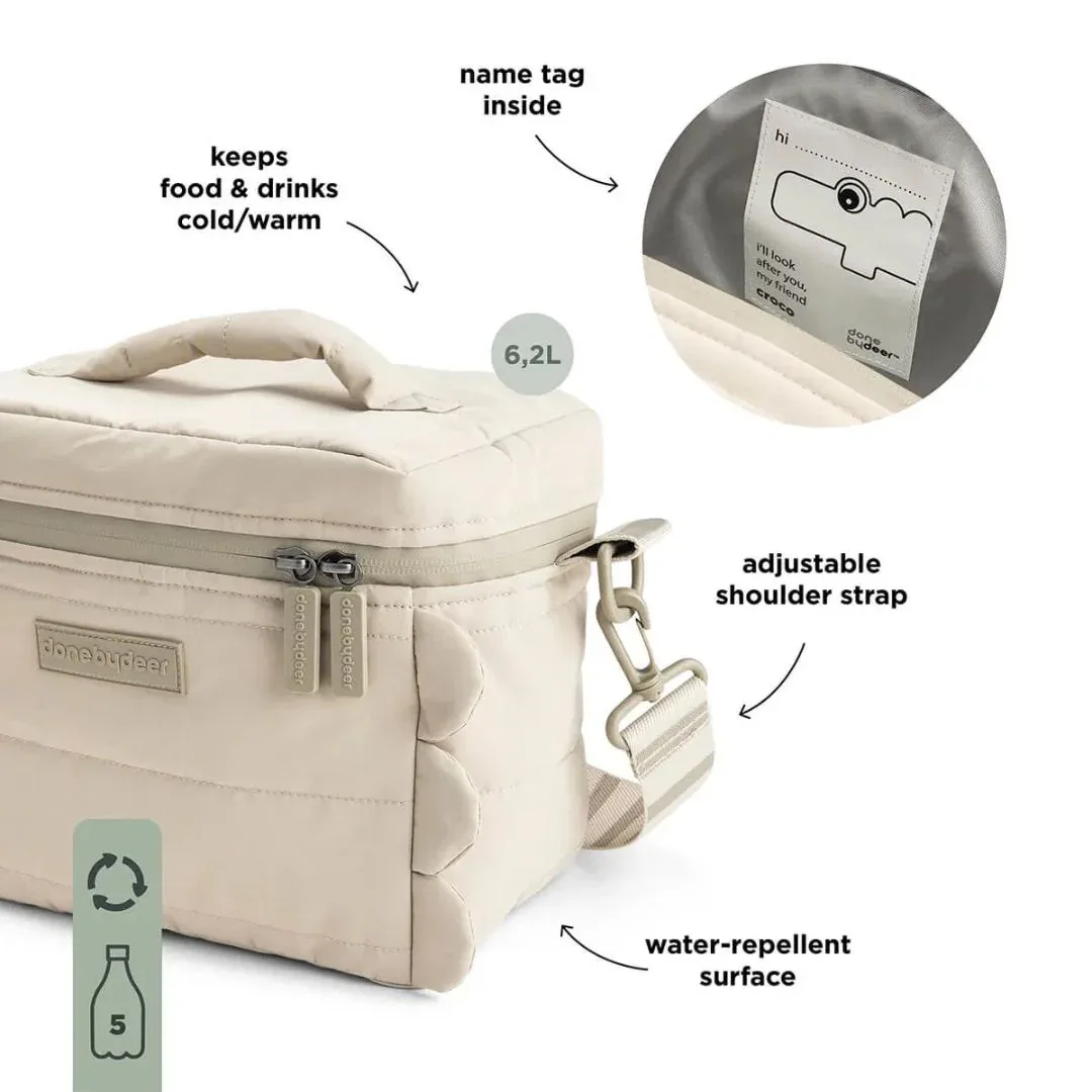 Done by Deer® Quilted Croco Insulated Bag Sand - Image 4