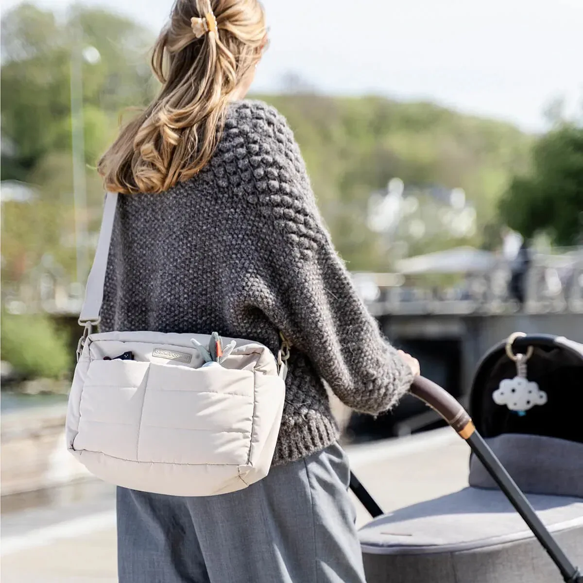 Done by Deer® Quilted stroller bag Sand - Image 8