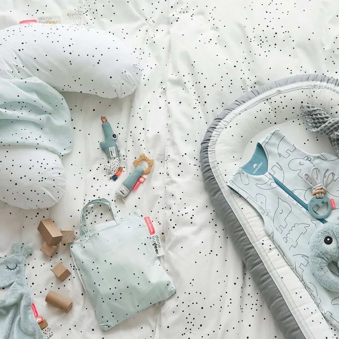 Done by Deer® Set of swaddle cloths Dreamy Dots Blue 120x120 - Image 2
