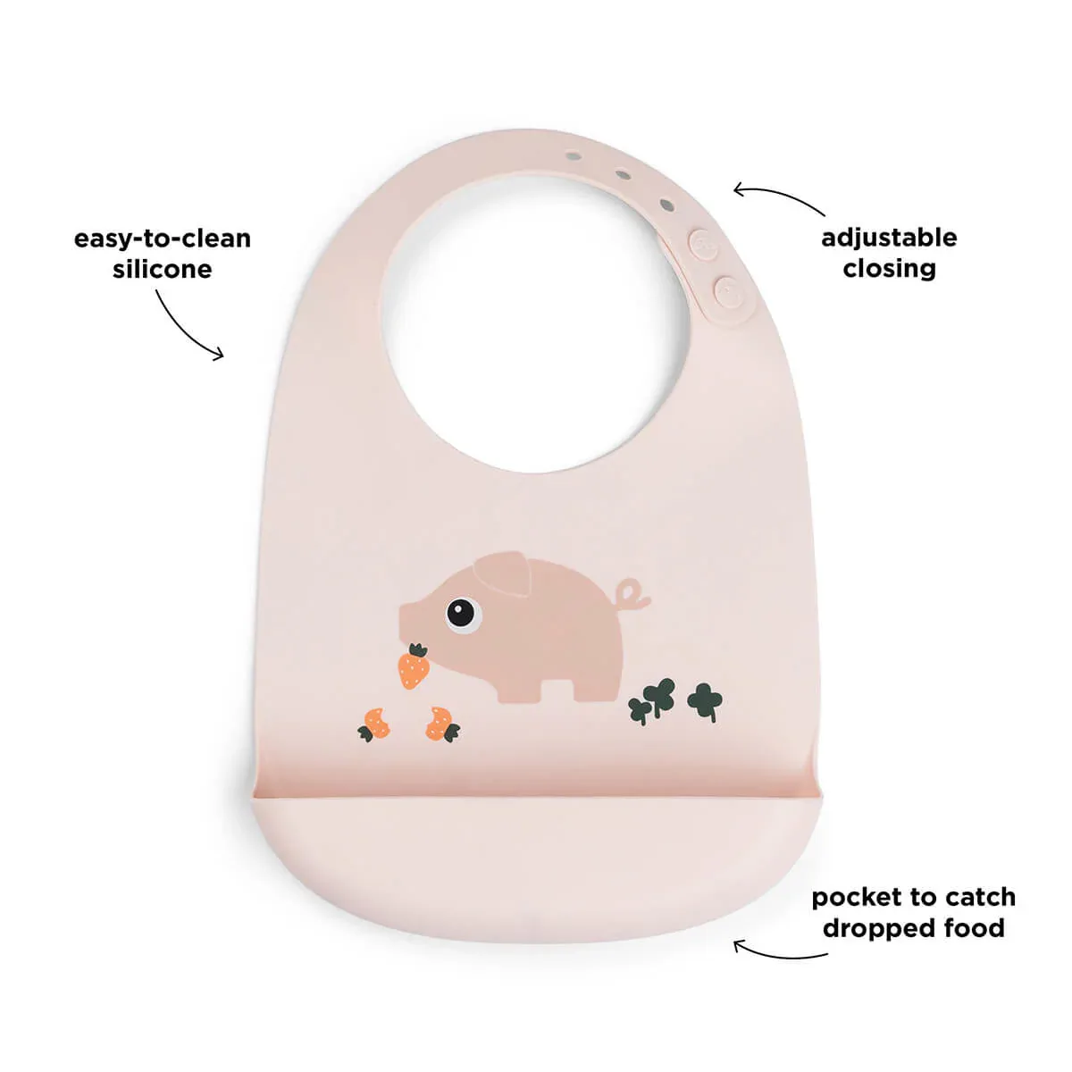 Done by Deer® Silicone bib Pigee Powder - Image 2