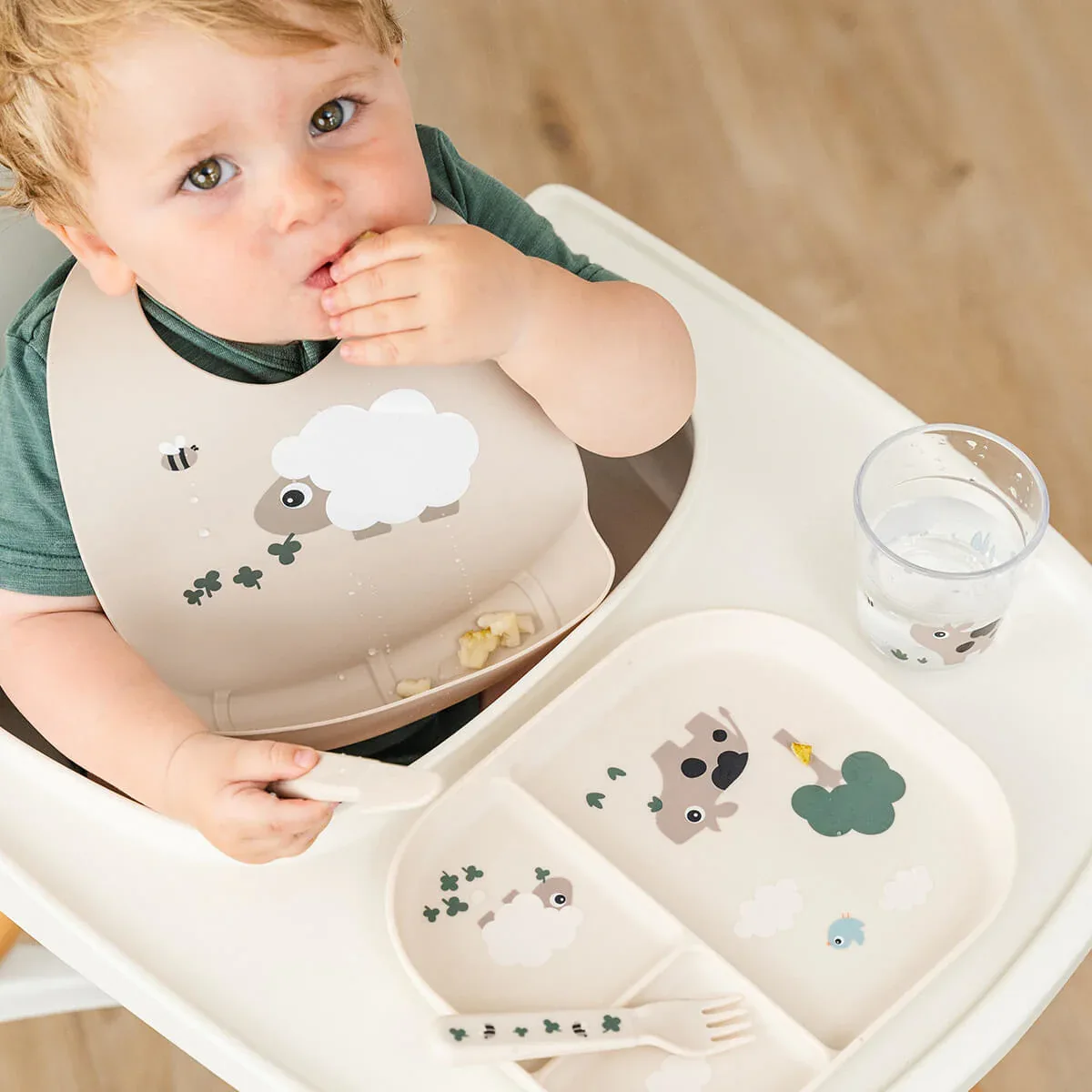 Done by Deer® Silicone bib Sheepy Sand - Image 5