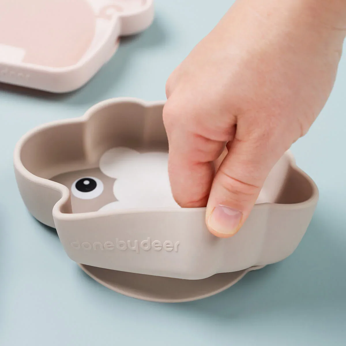 Done by Deer® Silicone bowl Stick&Stay Sheepy Sand - Image 5