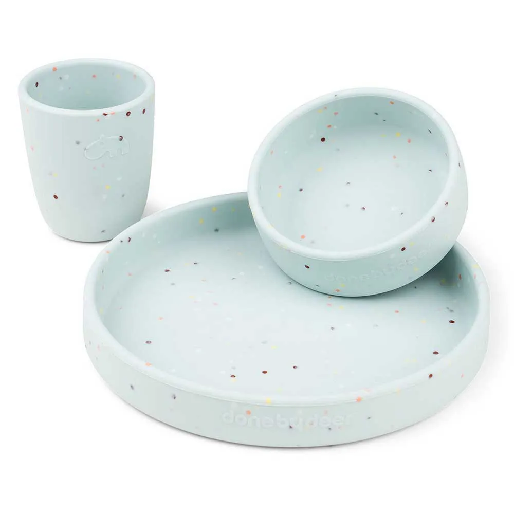 Done by Deer® Silicone Feeding Set Confetti Blue - Image 5
