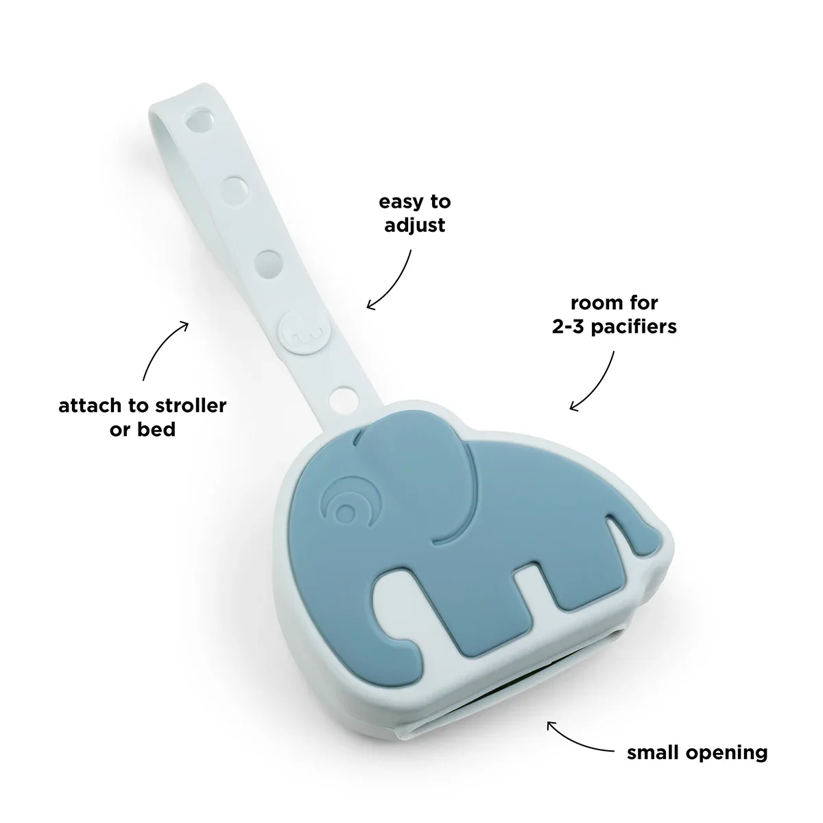 Done by Deer® Silicone pacifier pouch Elphee Blue - Image 3