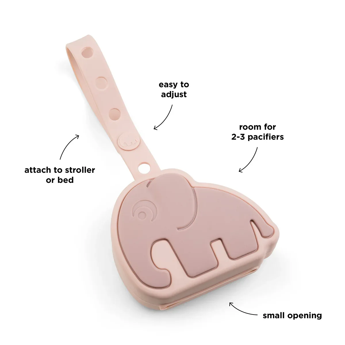 Done by Deer® Silicone pacifier pouch Elphee Powder - Image 3
