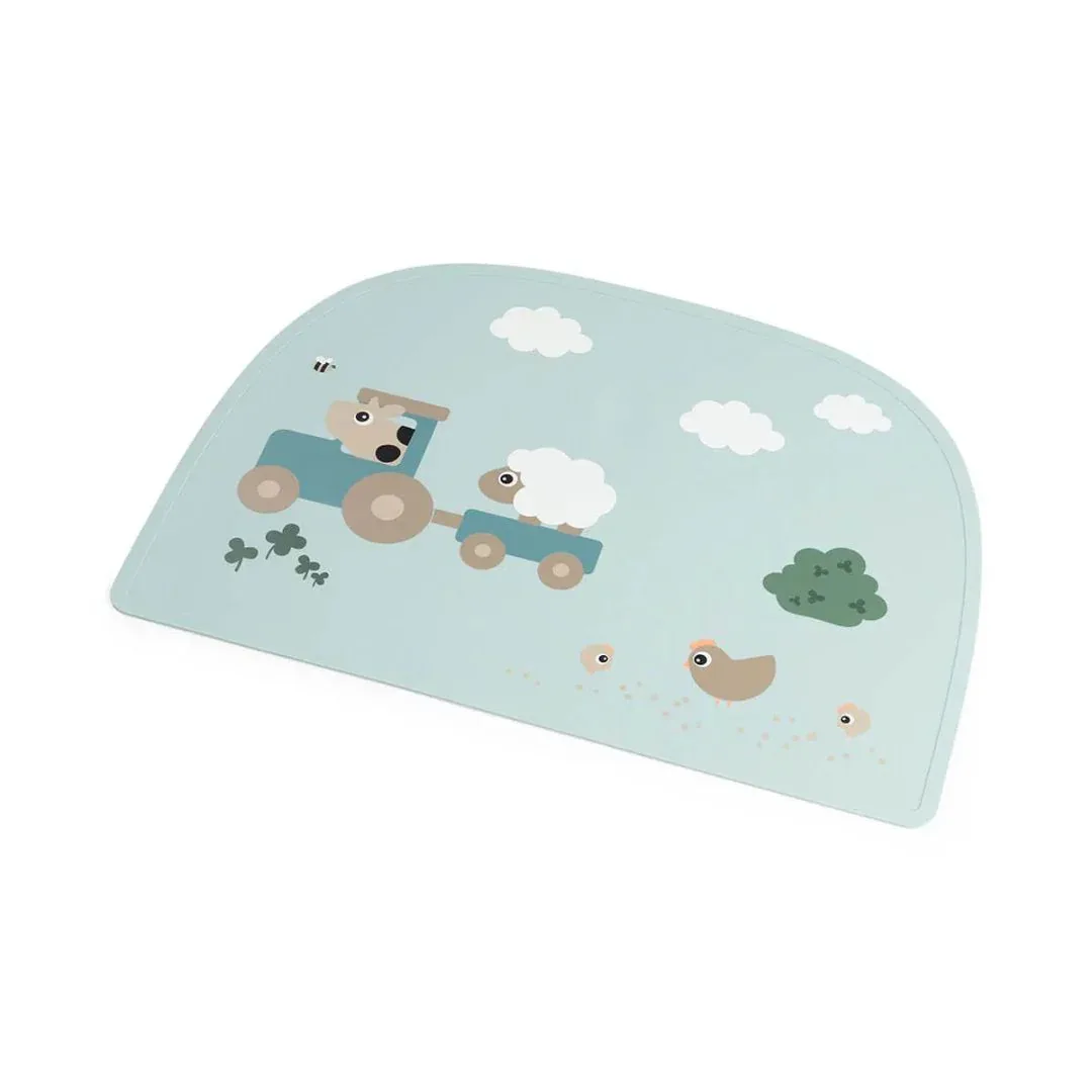 Done by Deer® Silicone Placemat Tiny Farm Blue - Image 2