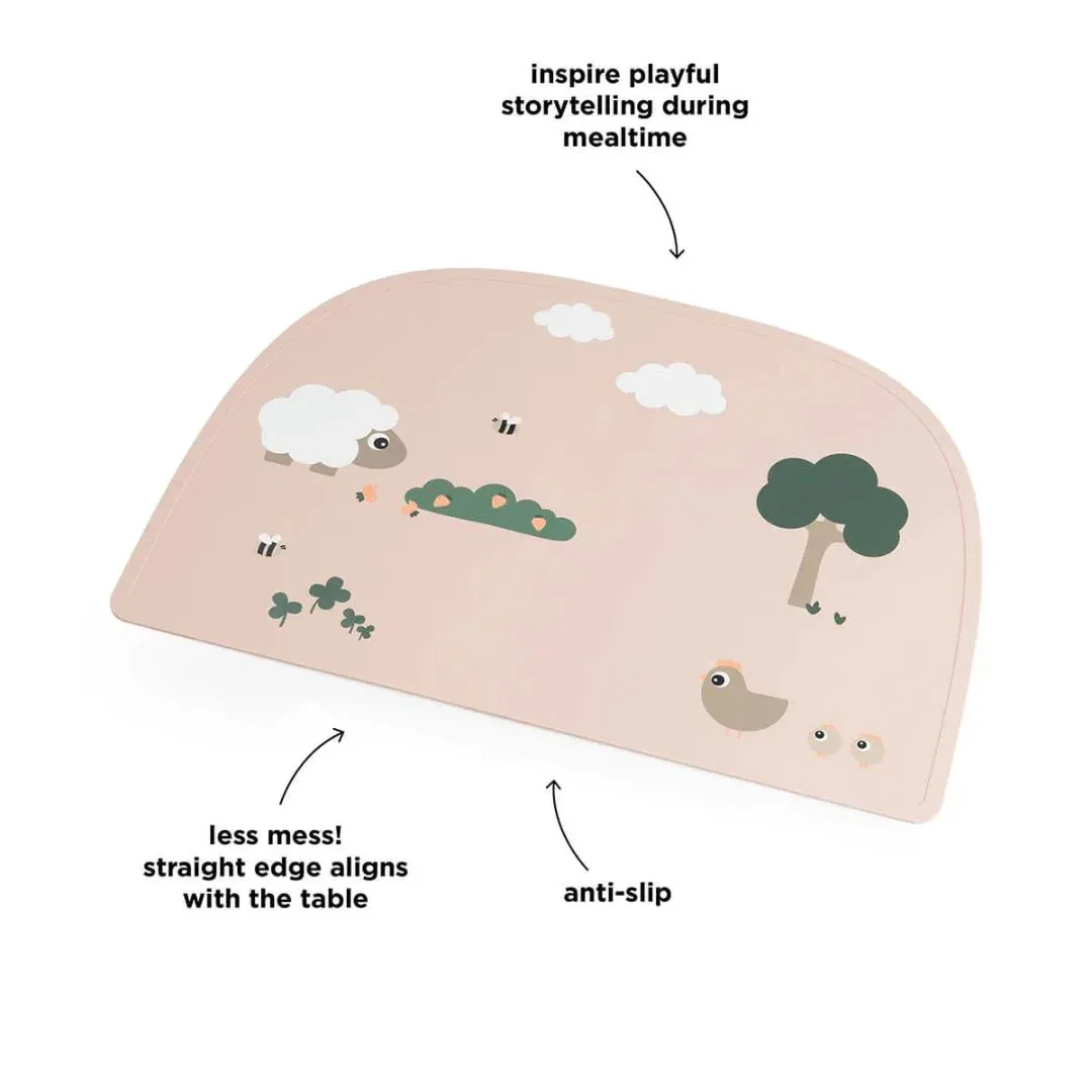 Done by Deer® Silicone Placemat Tiny Farm Powder - Image 3
