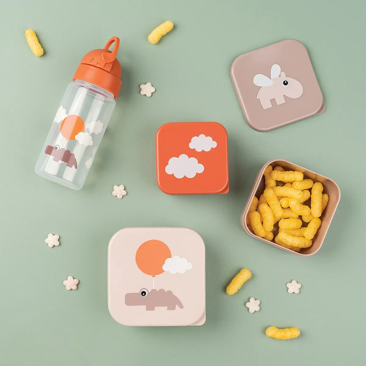 Done by Deer® Snack box set Happy clouds Green - Image 3