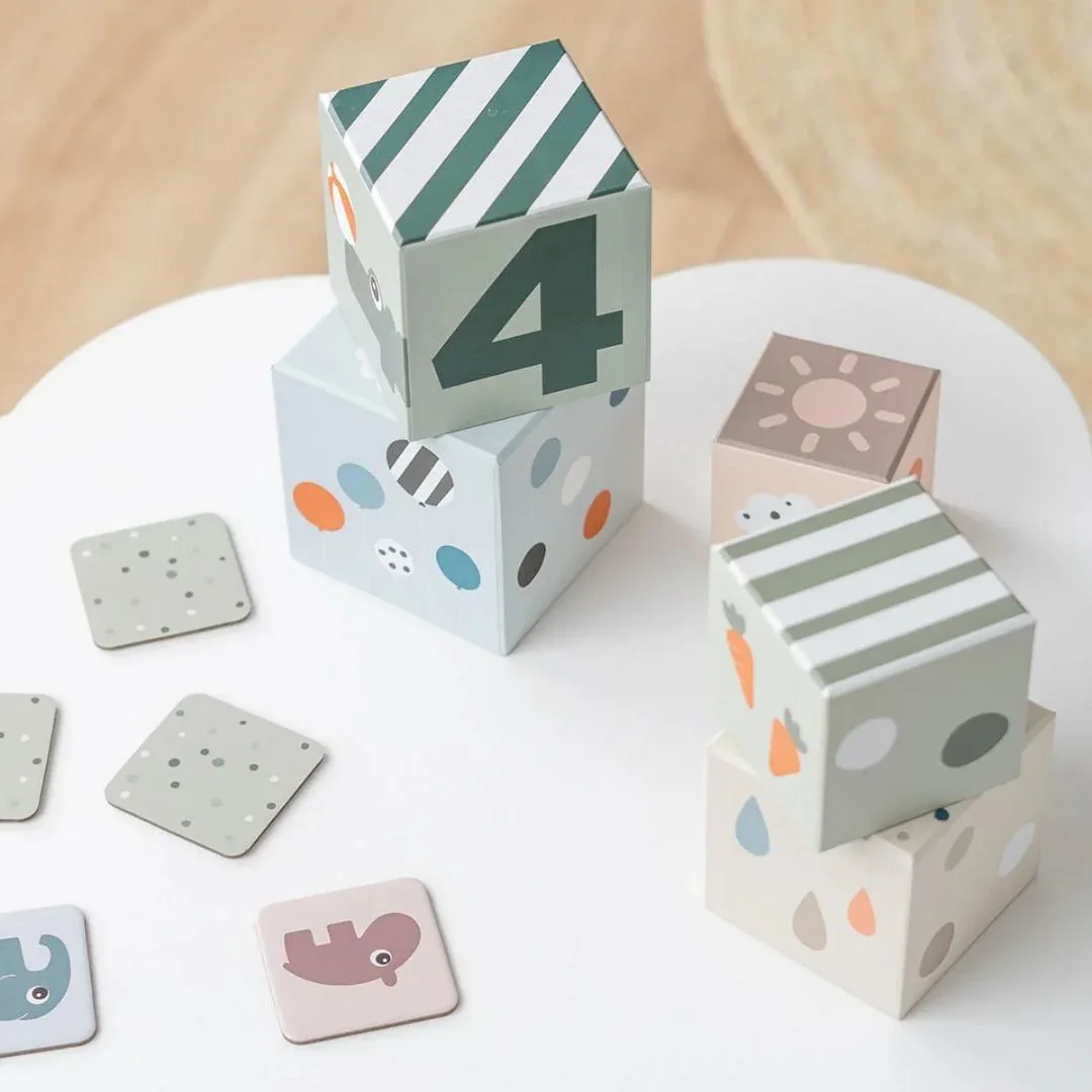 Done by Deer® Stacking cubes Deer Friends Colour mix - Image 2