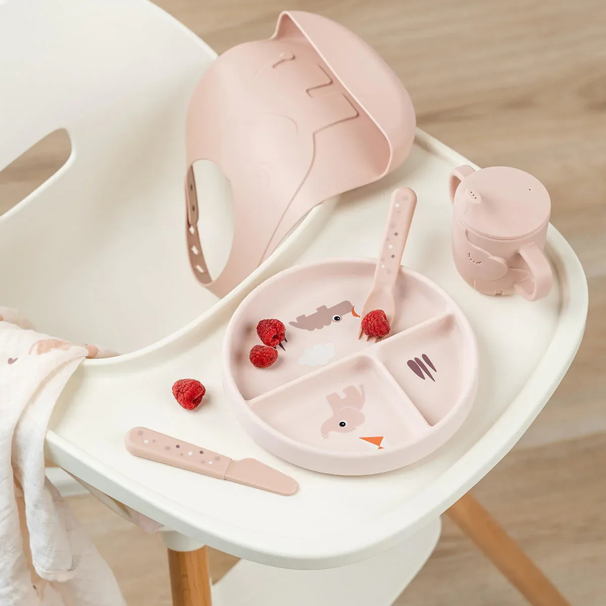 Done by Deer® Stick&Stay compartment plate Playground Powder - Image 3