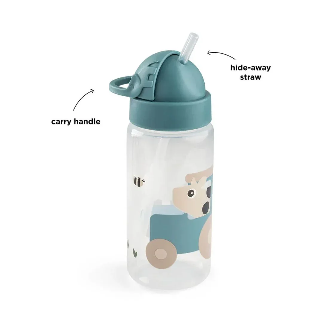 Done by Deer® Straw Bottle Tiny Farm Blue 350 ml - Image 3