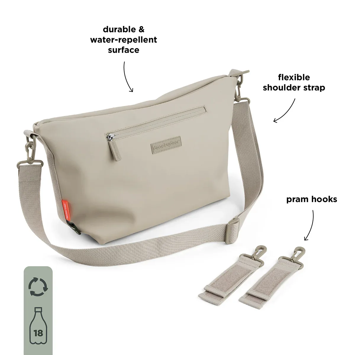 Done by Deer® Stroller bag Sand - Image 2