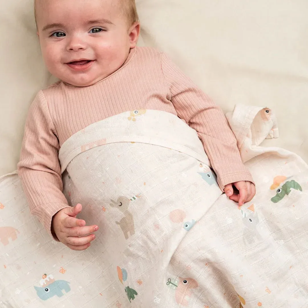 Done by Deer® Swaddle Blanket Celebration Powder 120x120 - Image 2