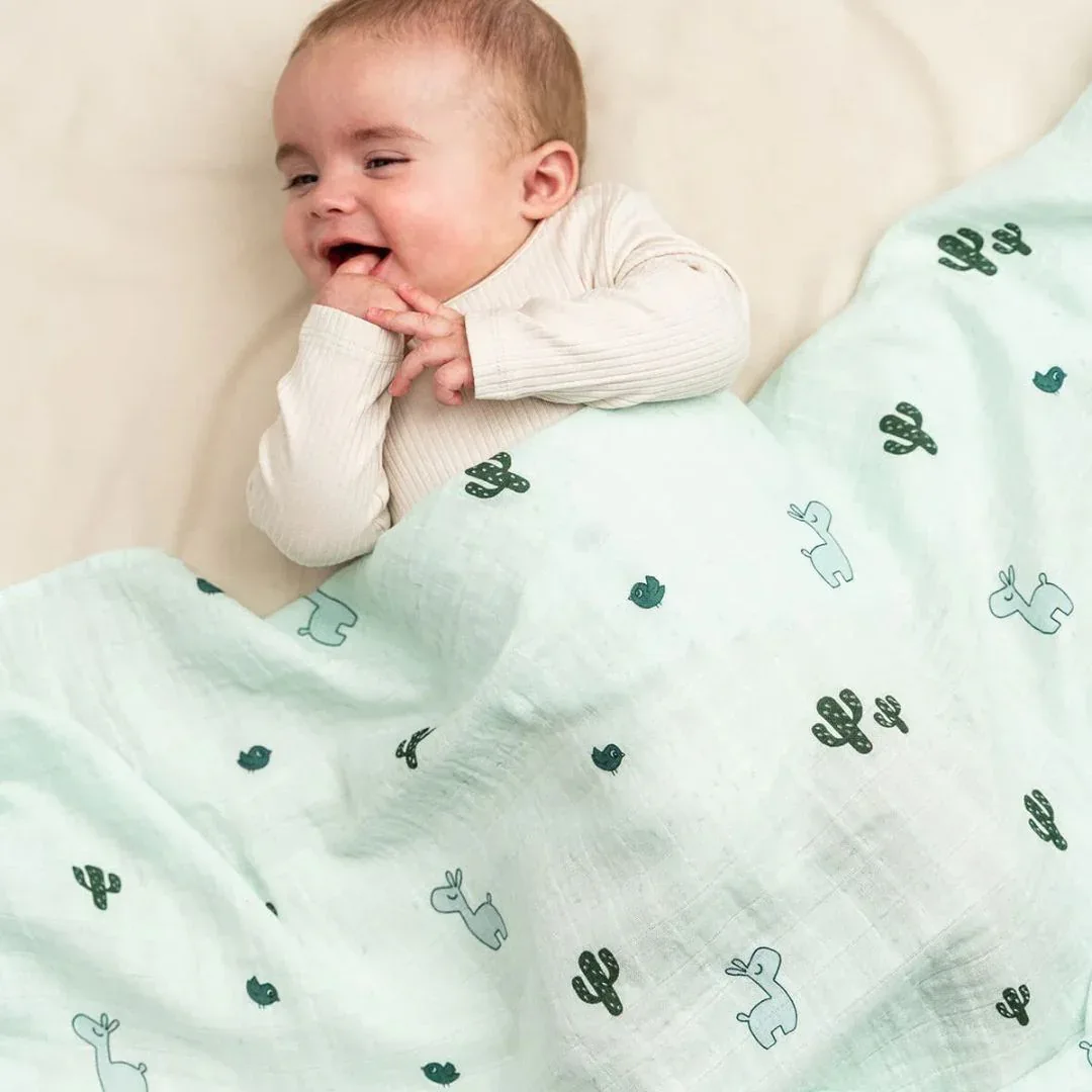 Done by Deer® Swaddle Blanket Lalee Blue 120x120 - Image 2
