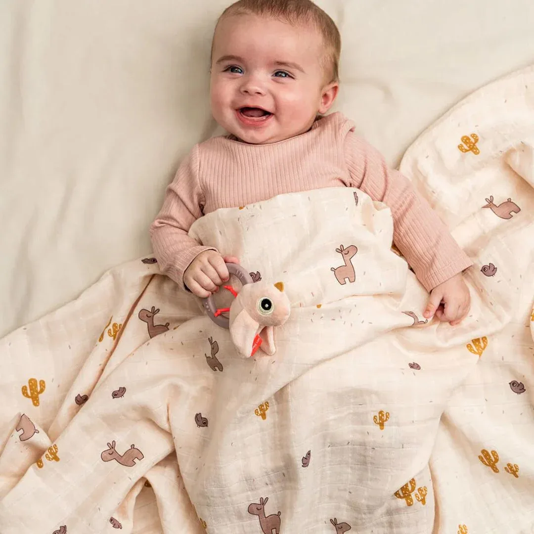 Done by Deer® Swaddle Blanket Lalee Powder 120x120 - Image 2