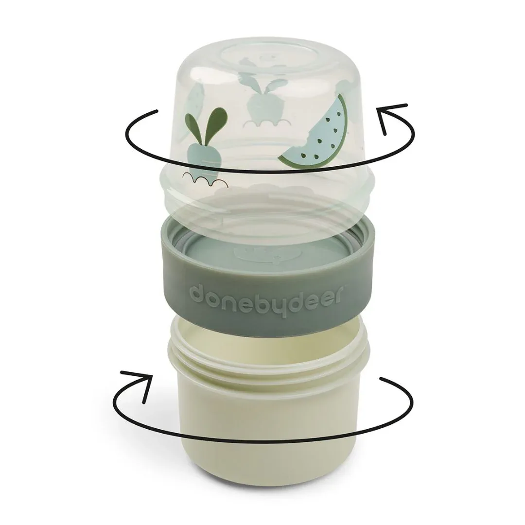 Done by Deer® To Go snack container S Birdee Green - Image 4