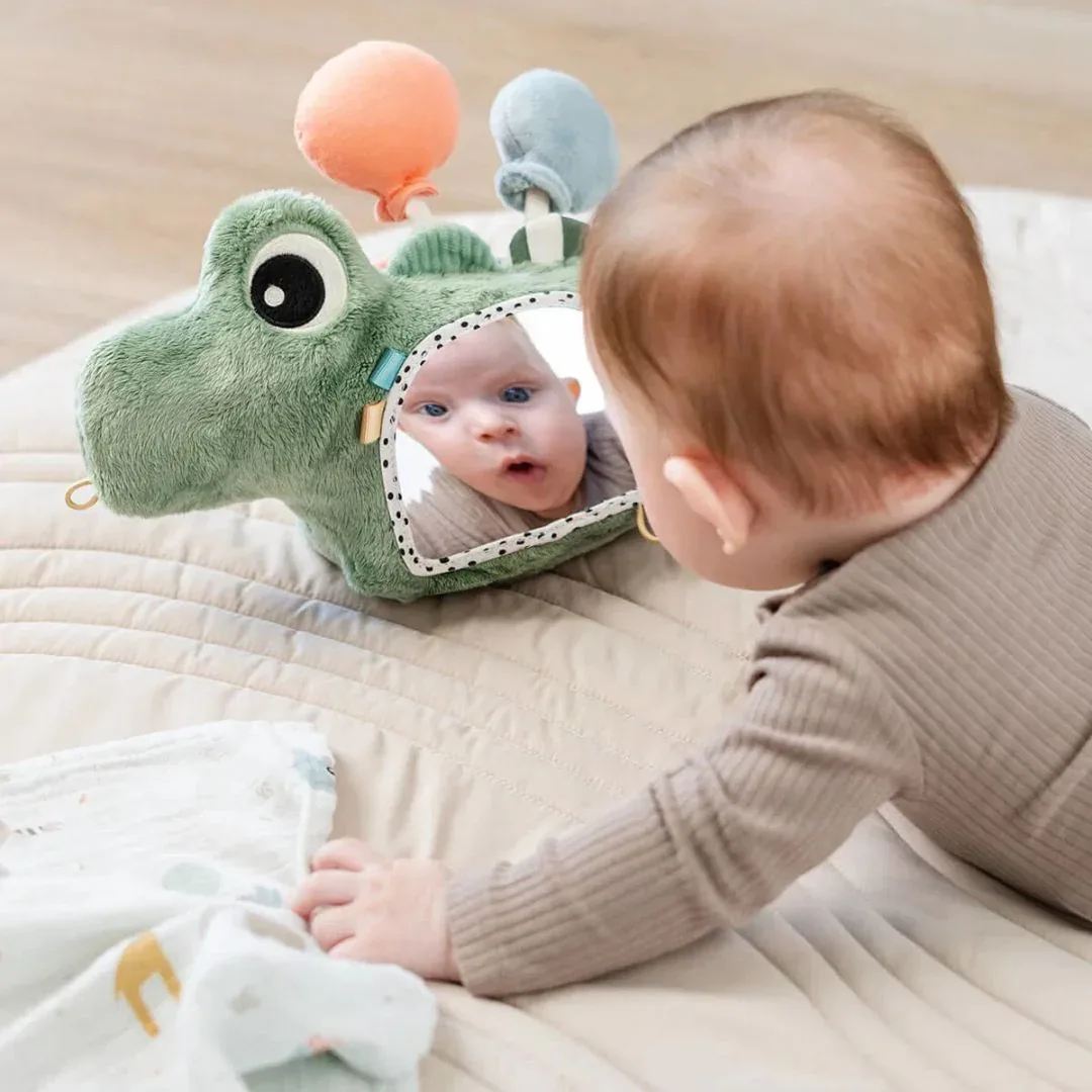 Done by Deer® Tummy Time Sensory Mirror Croco Green - Image 4
