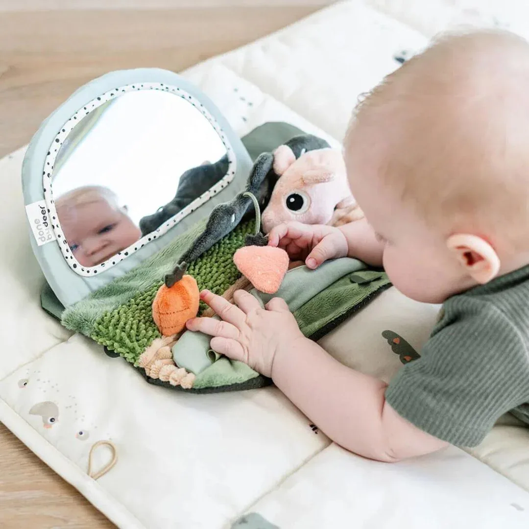 Done by Deer® Tummy time sensory mirror Tiny Farm Colour Mix - Image 5