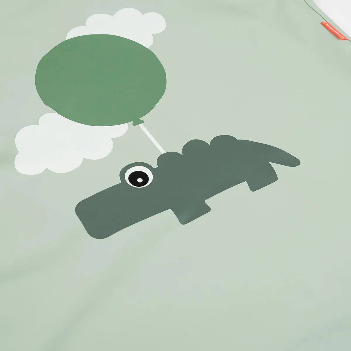 Done by Deer® Waterproof Kids Apron Happy Clouds Green - Image 5