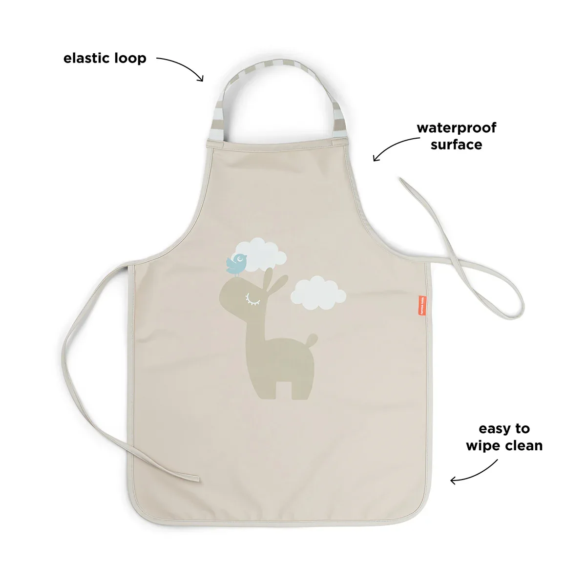 Done by Deer® Waterproof Kids Apron Lalee Sand - Image 2