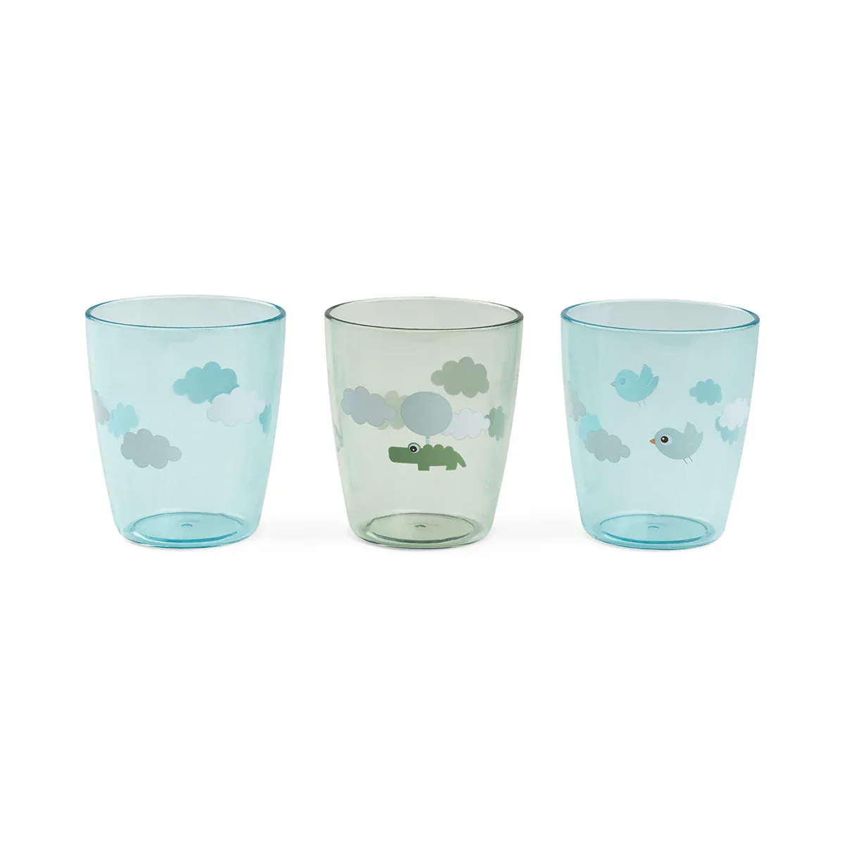 Done by Deer® Yummy mini glass 3 pcs Happy Clouds Green - Image 2